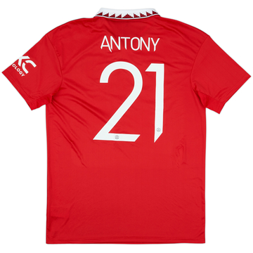 2022-23 Manchester United Home Shirt Antony #21 - 8/10 - (L)