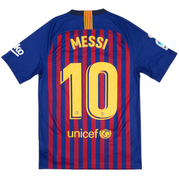 2018-19 Barcelona Home Shirt Messi #10 - 9/10 - (S)