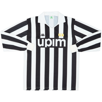 1989-90 Juventus Basic Home L/S Shirt #11 - 10/10 - (XL)