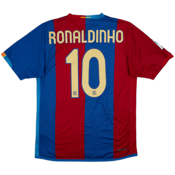 2006-07 Barcelona Home Shirt Ronaldinho #10 - 8/10 - (M)