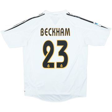 2004-05 Real Madrid Home Shirt Beckham #23 - 6/10 - (XL.Boys)