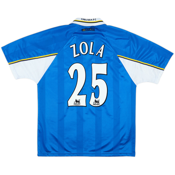 1997-99 Chelsea Home Shirt Zola #25 - 8/10 - (L)