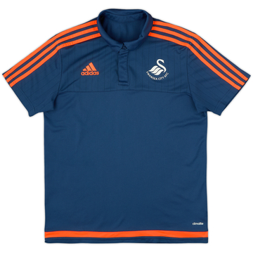 2015-16 Swansea City adidas Polo Shirt - 8/10 - (M)