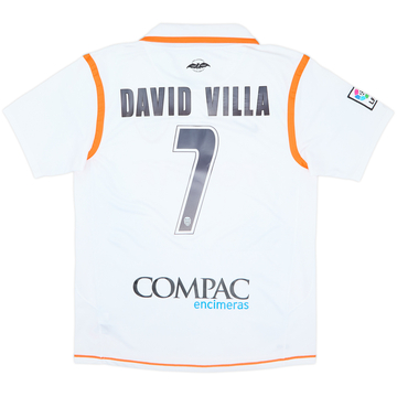 2007-08 Valencia Home Shirt David Villa #7 - 8/10 - (L)