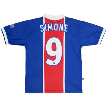 1997-98 Paris Saint-Germain Home Shirt Simone #9 - 8/10 - (XL.Boys)