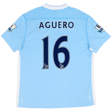 2011-12 Manchester City Home Shirt Aguero #16 - 5/10 - (XL)