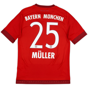 2015-16 Bayern Munich Home Shirt Muller #25 - 8/10 - (XL.Boys)
