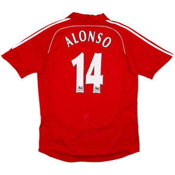 2006-08 Liverpool Camiseta Local Alonso #14 - 6/10 - (L)