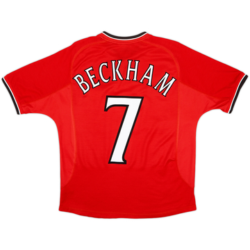 2000-02 Manchester United Home Shirt Beckham #7 - 9/10 - (Y)
