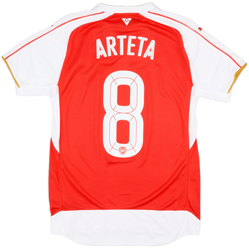 2015-16 Arsenal Home Shirt Arteta #8 - 9/10 - (S)
