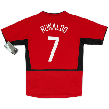 2002-04 Manchester United Home Shirt Ronaldo #7 (L.Boys)