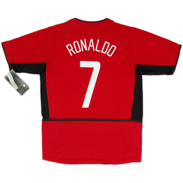 2002-04 Manchester United Home Shirt Ronaldo #7 (M.Boys)