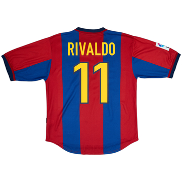 1998-00 Barcelona Home Shirt Rivaldo #11 - 8/10 - (M)