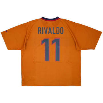 Camiseta básica de visitante del Barcelona 1998-00 Rivaldo #11 - 6/10 - (XL)