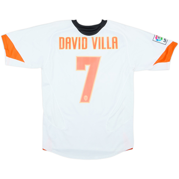 2005-06 Valencia Home Shirt David Villa #7 - 7/10 - (S)