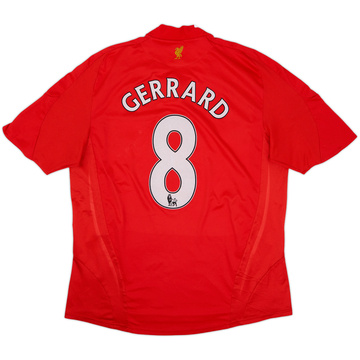 2008-10 Liverpool Home Shirt Gerrard #8 - 6/10 - (XL)