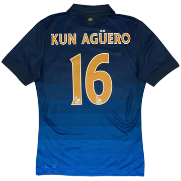 2014-15 Manchester City Authentic Away Shirt Kun Aguero #16 (M)