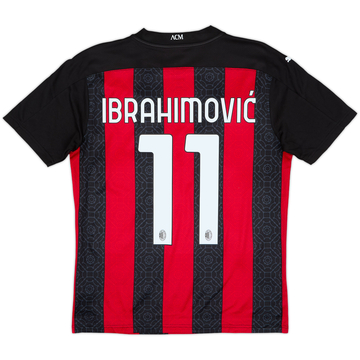 2020-21 AC Milan Home Shirt Ibrahimovic #11 - 8/10 - (M)