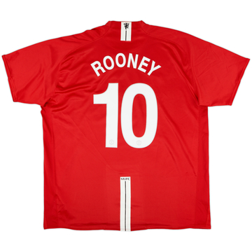 2007-09 Manchester United Home Shirt Rooney #10 - 6/10 - (3XL)