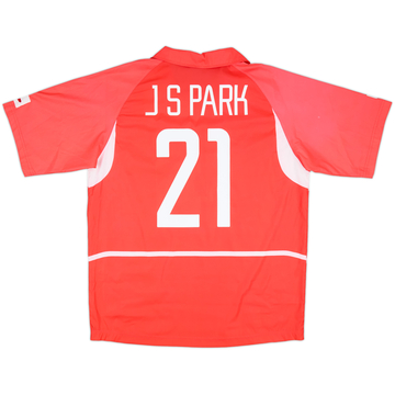 2002-03 South Korea Home Shirt J.S.Park #21 - 10/10 - (L)