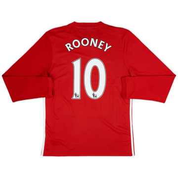 2015-16 Manchester United Home L/S Shirt Rooney #10 (S)