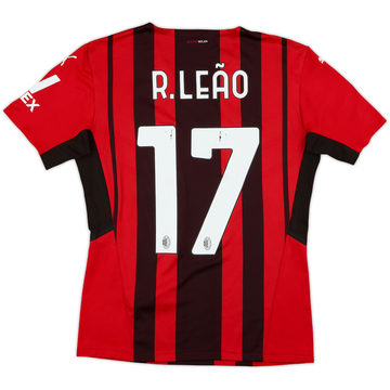 2021-22 AC Milan Home Shirt R.Leao #17 - 5/10 - (S)