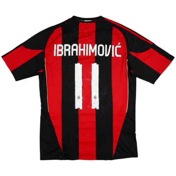2010-11 AC Milan Home Shirt Ibrahimovic #11 - 4/10 - (M)