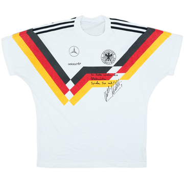 1990-92 Germany adidas 'Matthaus' Cotton Tee - 8/10 - (L)