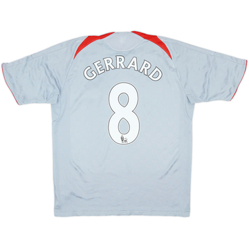 2008-09 Liverpool Away Shirt Gerrard #8 - 6/10 - (15-16 Years)
