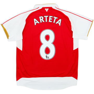 2015-16 Arsenal Home Shirt Arteta #8 - 8/10 - (15-16 Years)