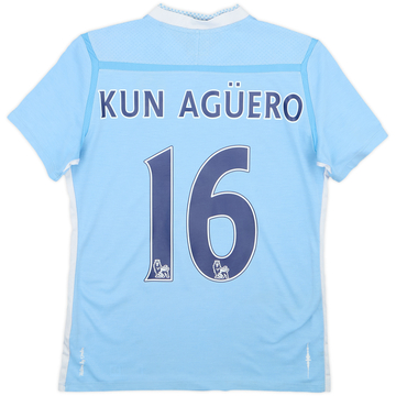 2011-12 Manchester City Home Shirt Kun Aguero #16 - 7/10 - (15-16 Years)