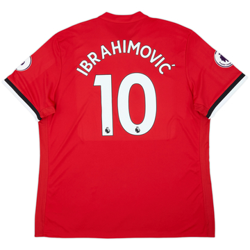 2017-18 Manchester United Home Shirt Ibrahimovic #10 (XXL)