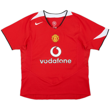 2004-06 Manchester United Home Shirt - 9/10 - (Women's S)