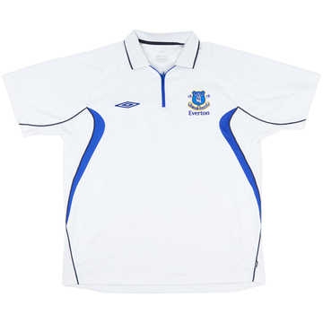 2005-06 Everton Umbro 1/4 Zip Polo Shirt - 9/10 - (XL)