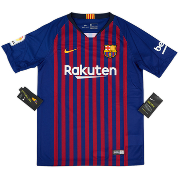 2018-19 Barcelona Home Shirt (L.Boys)