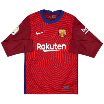 2020-21 Barcelona GK Shirt - 10/10 - (M.Boys)