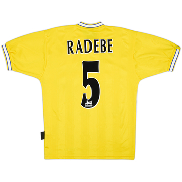 1996-99 Leeds United Away Shirt Radebe #5 - 9/10 - (S)
