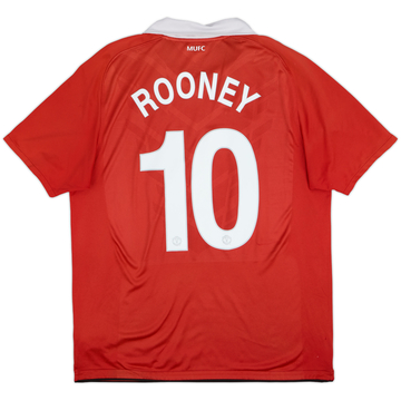 2010-11 Manchester United Home Shirt Rooney #10 - 6/10 - (L)