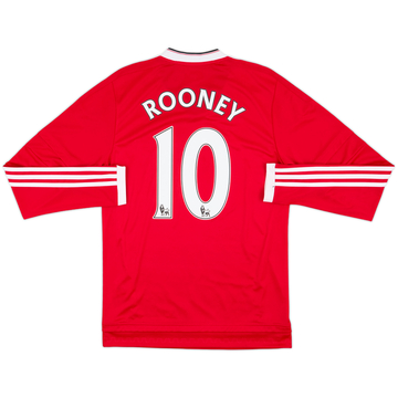 2015-16 Manchester United Home L/S Shirt Rooney #10 - 10/10 - (S)