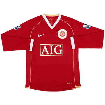 2006-07 Manchester United Home L/S Shirt Solskjaer #20 - 6/10 - (S)