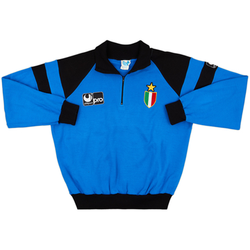1989-90 Inter Milan Uhlsport 1/4 Zip Drill Top - 9/10 - (L)