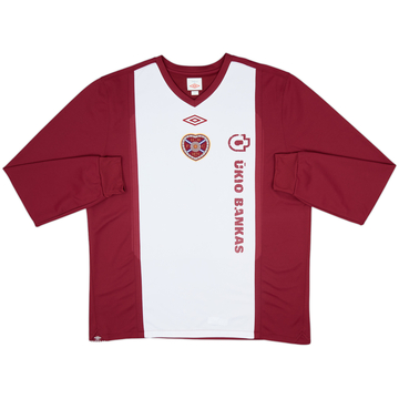 2010-11 Hearts Home L/S Shirt - 5/10 - (XL)