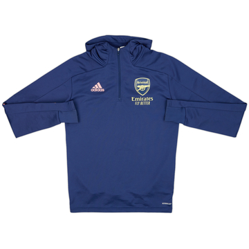 2020-21 Arsenal adidas 1/4 Zip Hooded Training Top - 8/10 - (S)