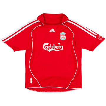 2006-08 Liverpool Home Shirt - 8/10 - (L.Boys)
