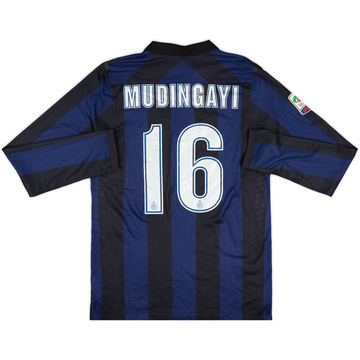 2013-14 Inter Milan Player Issue Home L/S Shirt Mudingayi #16 - 6/10 - (L)