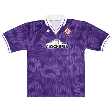 1991-92 Fiorentina Home Shirt #11 - 9/10 - (XL)