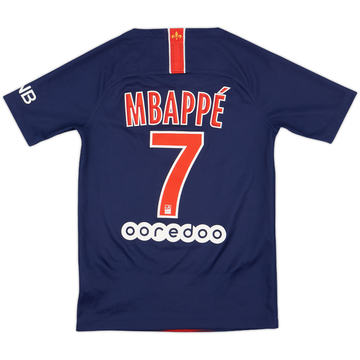 2018-19 Paris Saint-Germain Home Shirt Mbappe #7 - 9/10 - (S.Boys)
