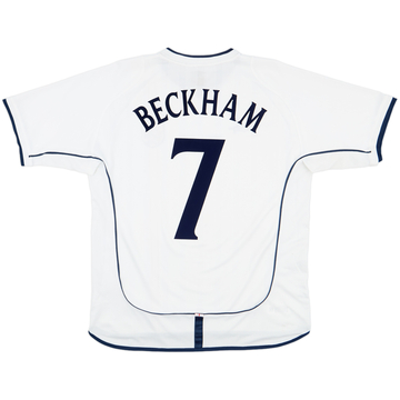 2001-03 England Home Shirt Beckham #7 - 5/10 - (XL)