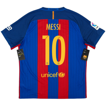 2016-17 Barcelona Authentic Home Shirt Messi #10 (XL)