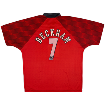 1996-98 Manchester United Home Shirt Beckham #7 - 7/10 - (XL)